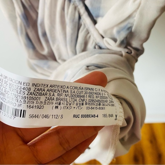 New Zara Ruched Floral Tulle Dress Size Small​​​​ - Picture 4 of 7